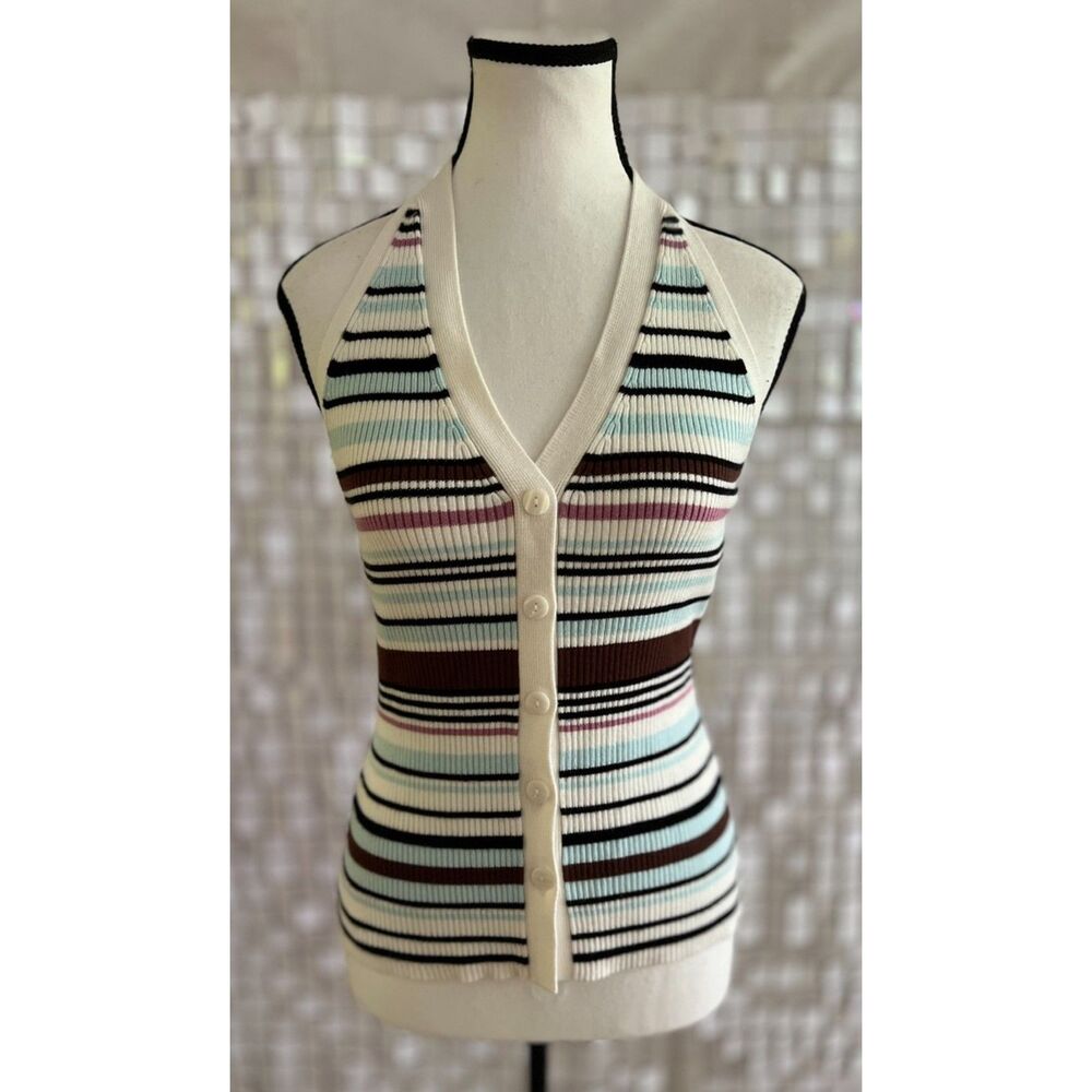 NWT Abercrombie & Fitch Ribbed Halter Sweater Vest. Size S.